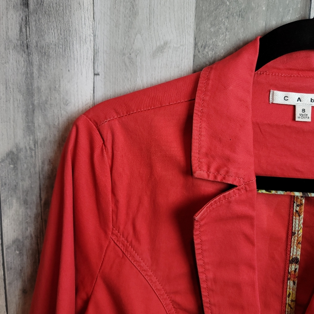 Cabi Single Button Red Toss On Blazer 8 - image 5